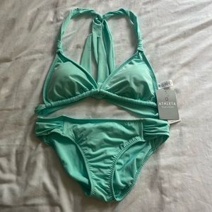 Athleta teal bikini